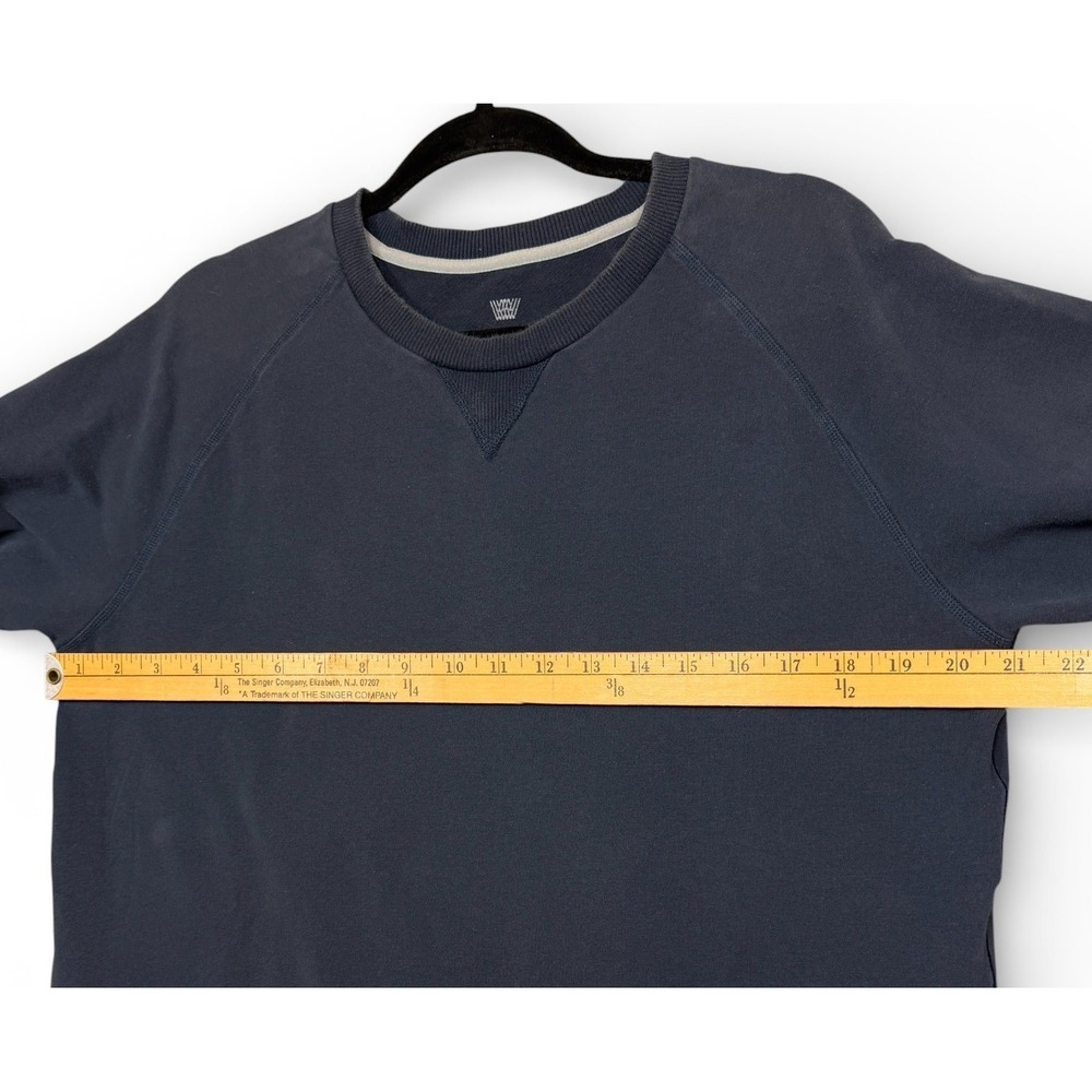 Mack Weldon Sweatshirt Mens M Navy Blue Crewneck Raglan Sleeve Athleisure - Picture 5 of 10